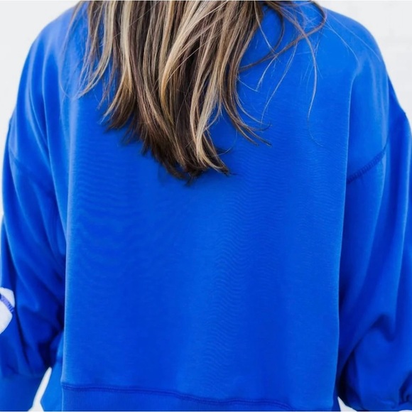 Blue Football Sequined Sweatshirt - Picture 3 of 5